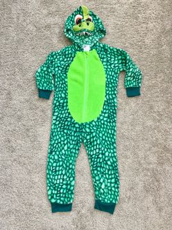 H&M Kids Dinosaur Fleece Onesie Costume Size 2-4Y