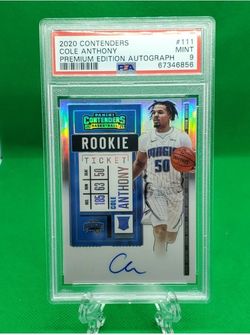 2020 Contenders Cole Anthony Premium Edition Autograph  #111 PSA 9