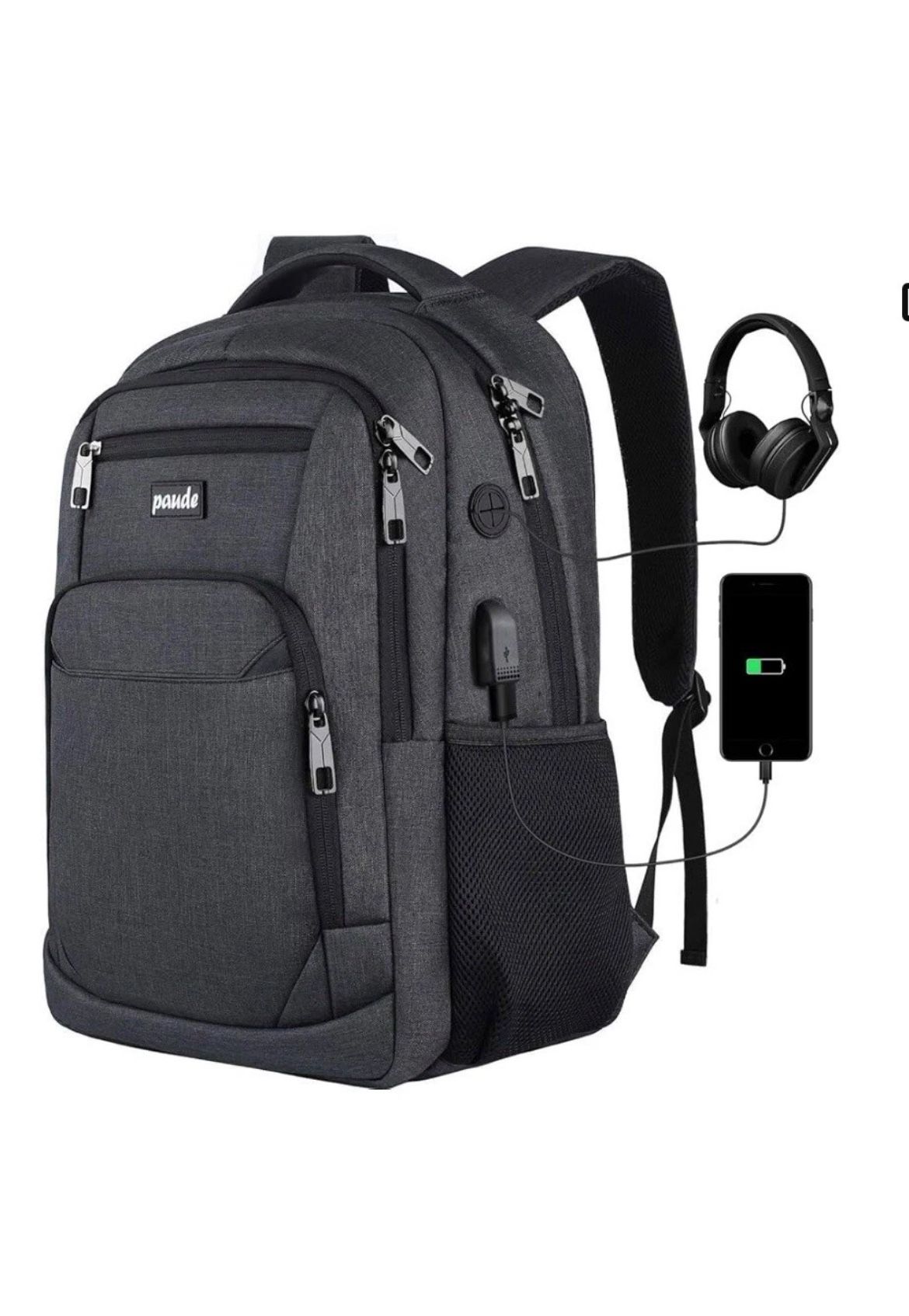 Paude Backpack for Men & Women,School/College Backpack,15.6 inch Laptop USB -New