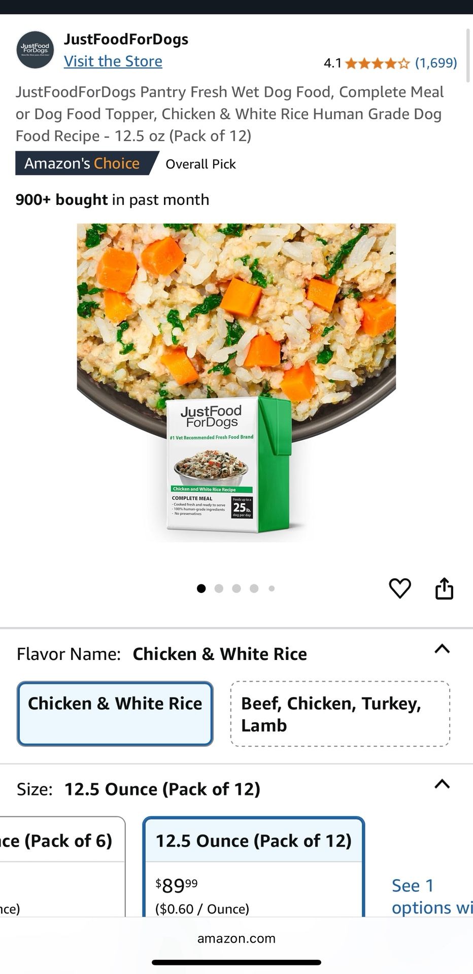 Just For dogs Chicken And Rice