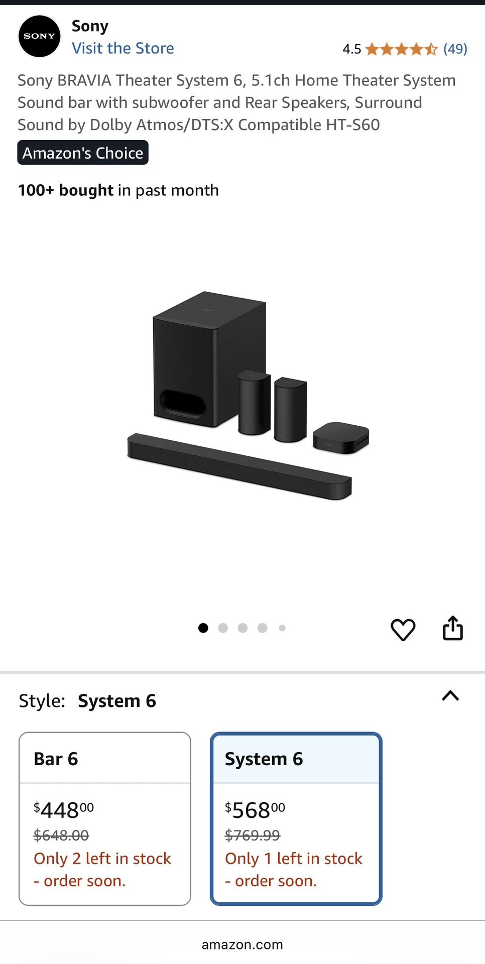 SONY Bravia Theatre System 6