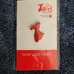 Red Dress Lapel Pin 