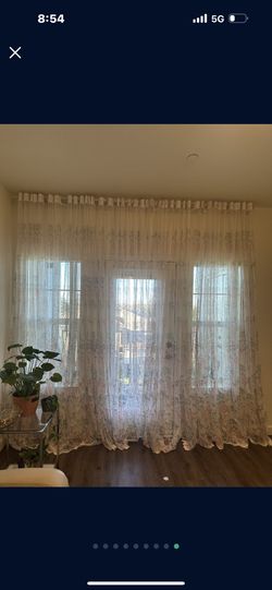 Curtains, Linen Curtains 108 inches Long