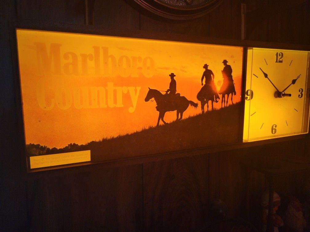 Vintage Malbro Lighted Clock