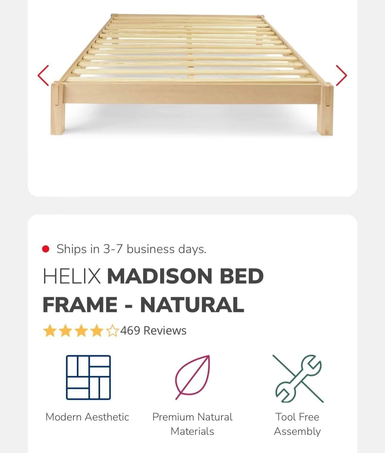Helix Twilight Luxe King Mattress And Helix Frame 
