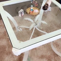 Metal/ Glass Top Table 