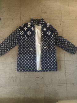 Navy And White LV Monogram Jacket