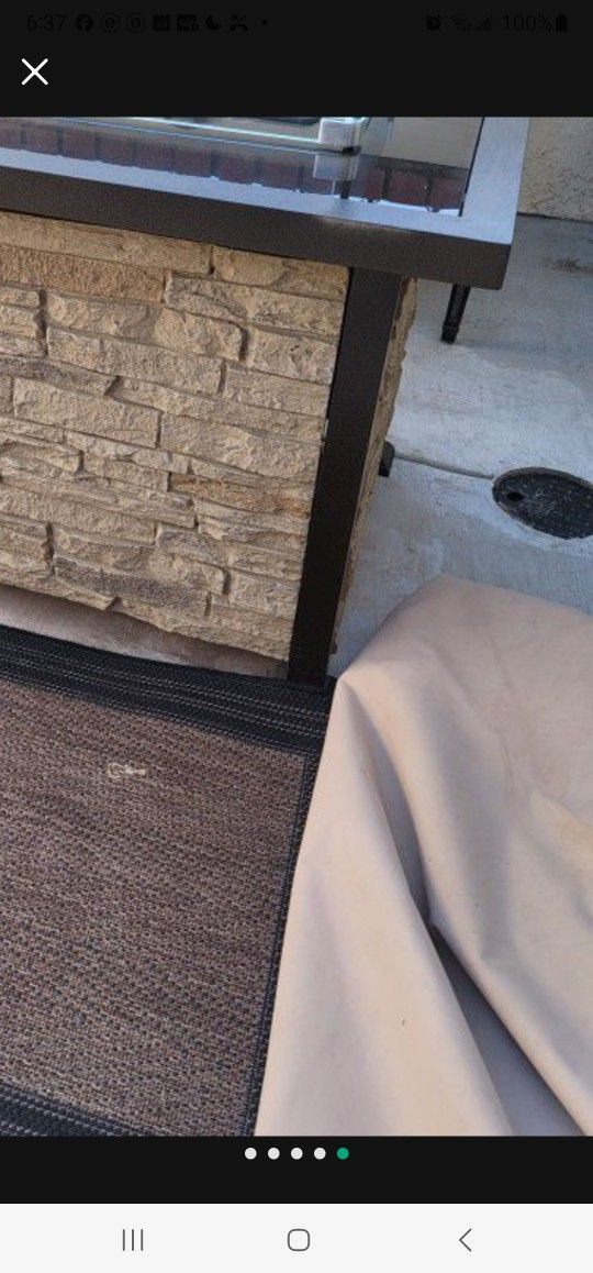 Double burner propane table