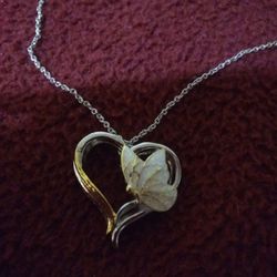 Butterfly/heart necklace