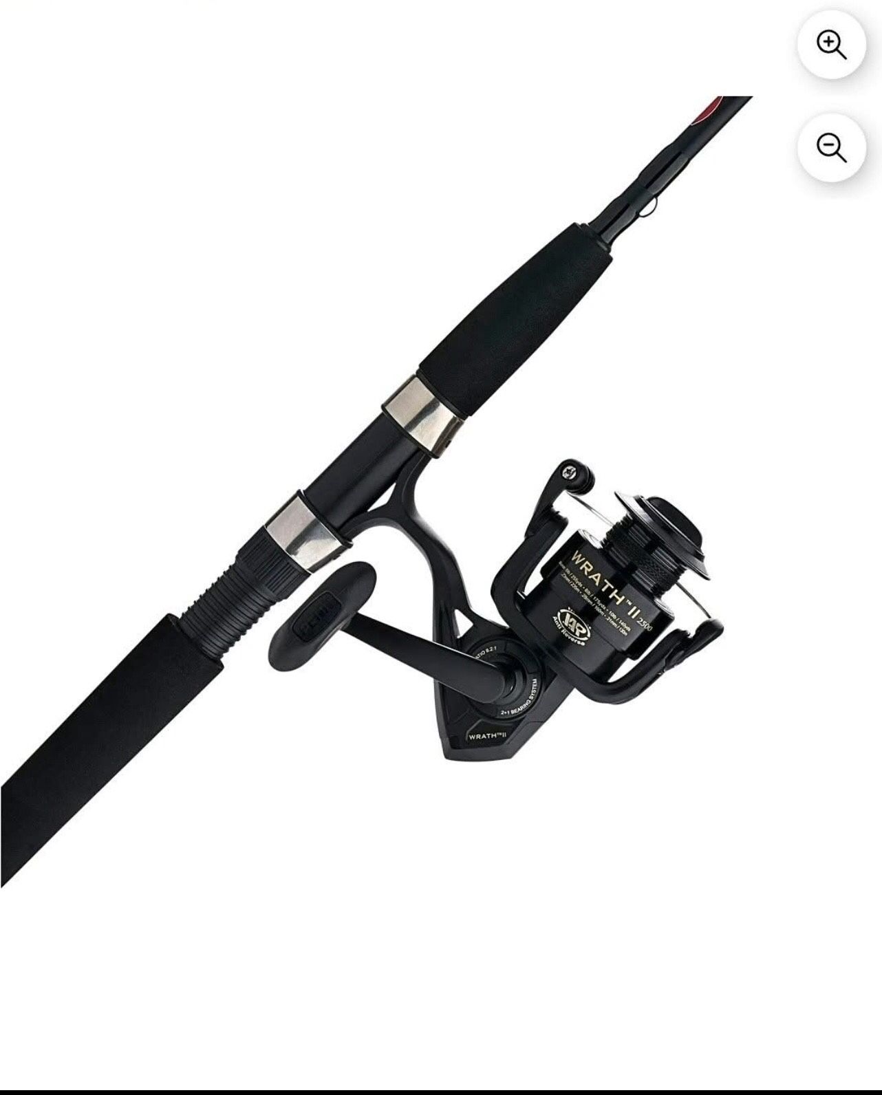 PENN Wrath ll Spinning Combo , 6”6 Medium Light Fishing Rod ,2500 Size Reel 
