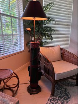 Vintage Fortlite Golf Club Bag Floor Lamp Numbered