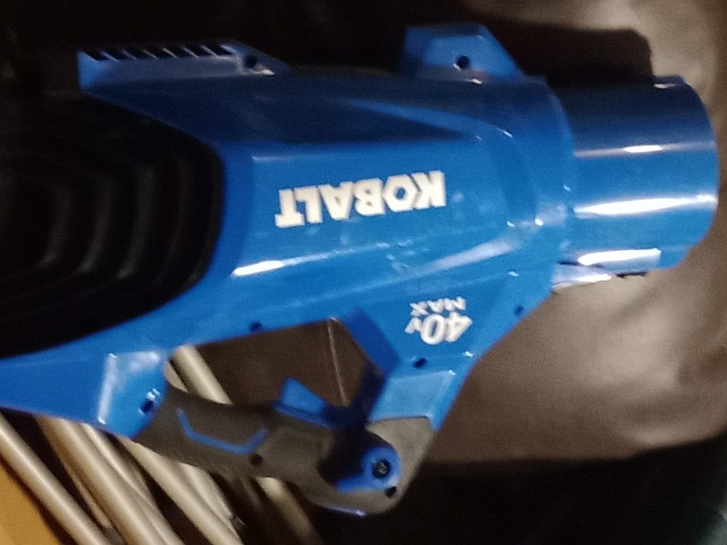Kobalt Blower 40 Volt Chainsaw Radio And Air compressor