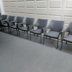 8 outdoor patio wicker stackable chairs