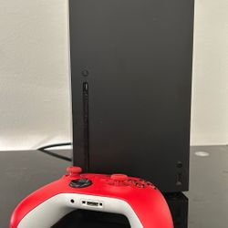 Xbox Series X with a controller