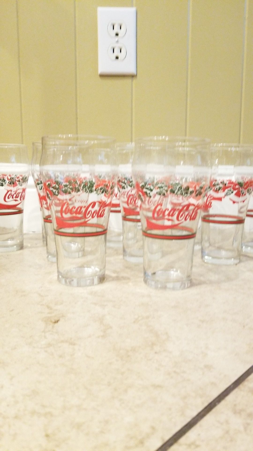 Antique Coca-Cola coke holiday glasses