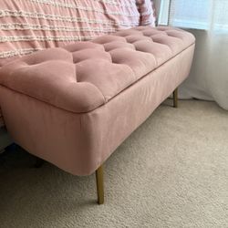 Pink Storage Bench