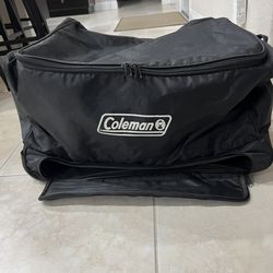 Coleman Black Wheeled Storage Camper Bag for Dual Fuel 2 Burner Stove & Pots
