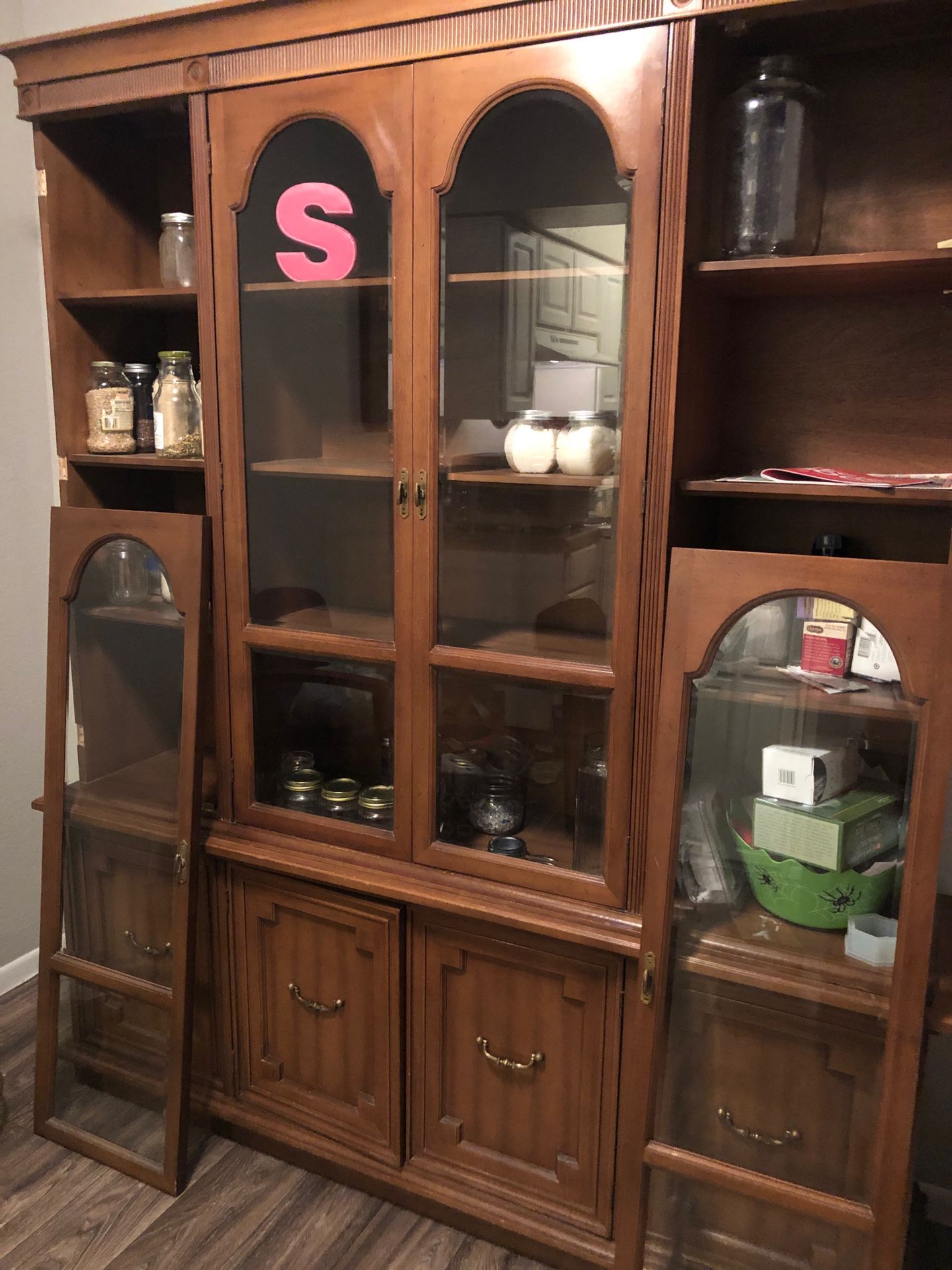 CHINA CABINET 2 pieces Flint glass