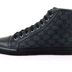 GUCCI Monogram High Top Sneakers 'Black' 426188-KQWM0-1948