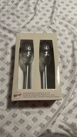 25 Year Wedding Anniversary Decorations Gifts,  Champagne Glasses