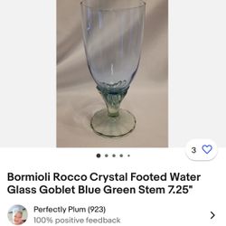 1 - Bormioli Rocco Crystal Footed Water Glass