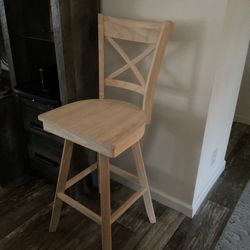 3 SOLID Maple  Bar Height Stools Swivel