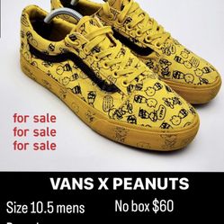 vans X Peanuts 10.5 Men New No Box 
