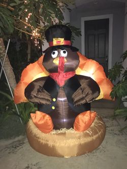 6 ft thanksgiving Inflatable Turkey With Led Lights 1818