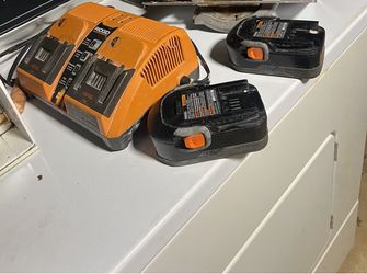 Ridgid drill and black decker