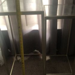 Light gold nesting plant stand / tall table set