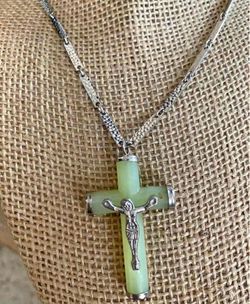 Cadena hombre stainlend dije cruz joyería antigua