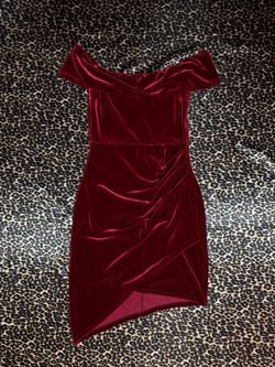 Burgundy Velvet Dress