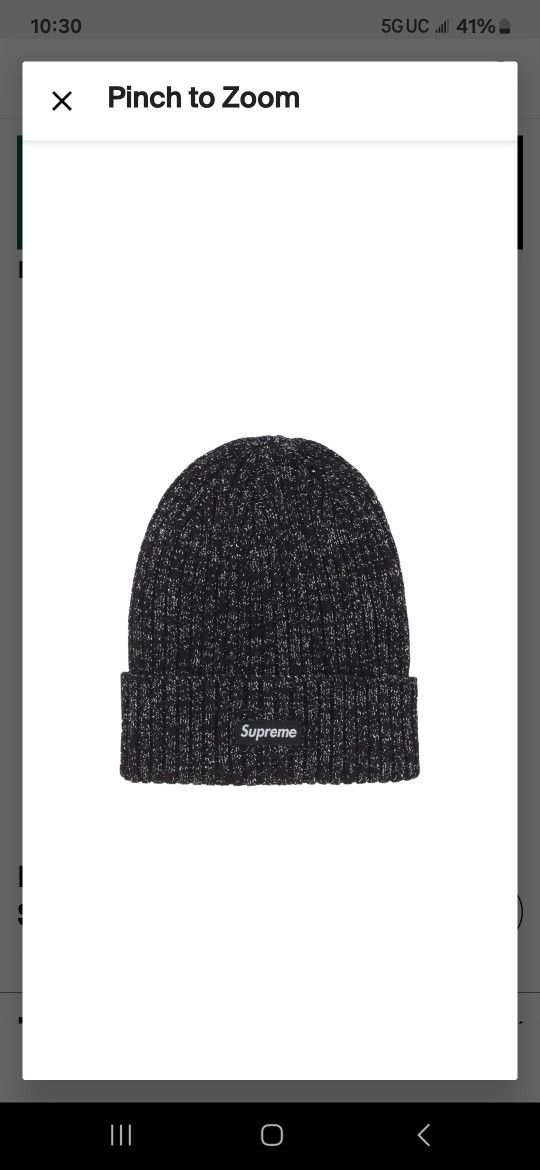 Supreme Overdyed Beanie SS25 Lurex Black
