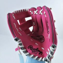 Rawlings Softball Glove Pink Gray White PL90PSM Player Series Child Small 9"