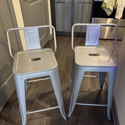 Set (4) Andeworld Metal Barstools - 24”