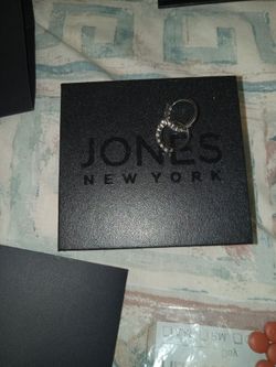 Jones New York Silver Crystal Hoop Earrings
