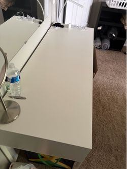 White IKEA desk