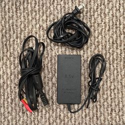 PS2 Slim Power Adapter + AV Cable