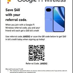 Google Fi $60 Credit