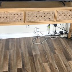 Target Rattan Woven Drawer Console Table 
