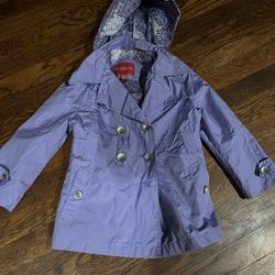 Girls London Fog Heavy Rain Jacket Size 5/6