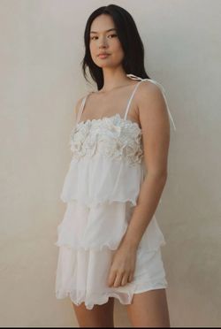 Show Me Your Mumu Gabriella Mini Dress White Enchanted Embellishment – XS – NWT
