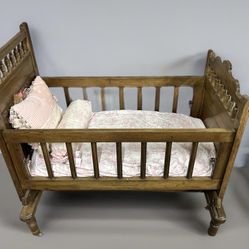 🔥🔥Sale Price Antique Wooden Baby Doll Crib