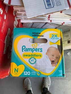 Pampers swaddlers size New born ,120 count