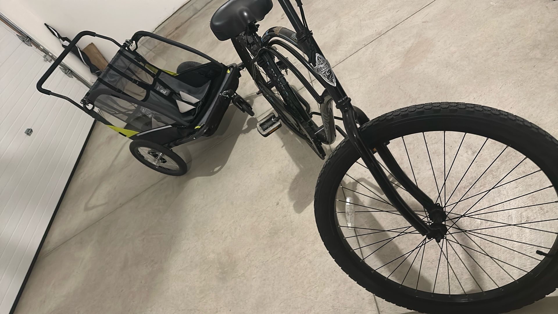 Bicycle With Kid Stroller Set
