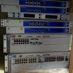 Stack Of Network Switches And Other Server Type Units