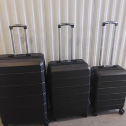 28,25,20 Inches Luggage Black 