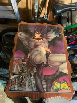 Wooden Batman clock