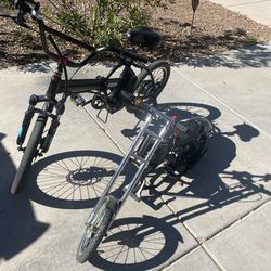 Ebike and Custom Razor pocket bike