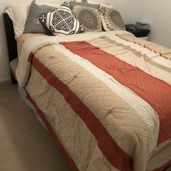 Queen Bed (Mattress and Frame, West Elm)